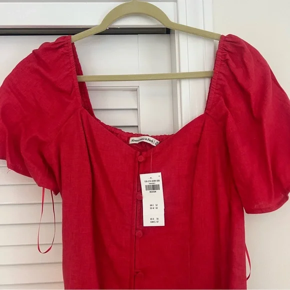 NWT Abercrombie Linen Button Down Dress - Picture 6 of 6